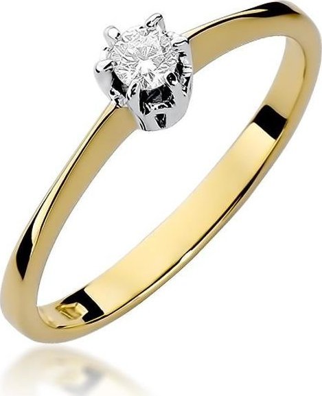 Best Diamonds złoty pierścionek z brylantem 0.10ct 21