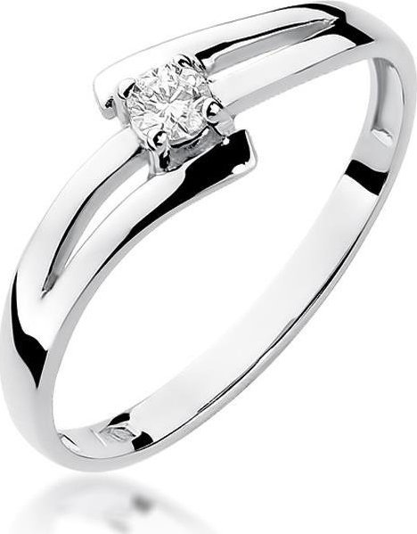Best Diamonds złoty pierścionek z brylantem 0.08ct 21