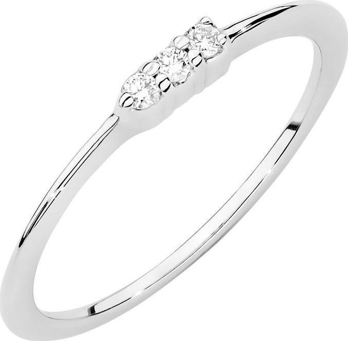 Best Diamonds złoty pierścionek z brylantem 0.04ct 20