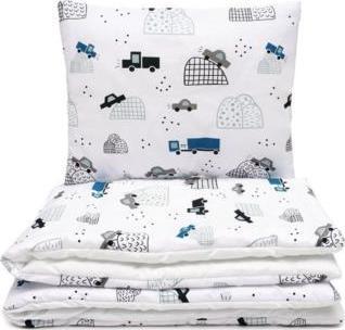 PULP BAMBOO Pościel Bawełniana 140cm x 200cm (Samochody)