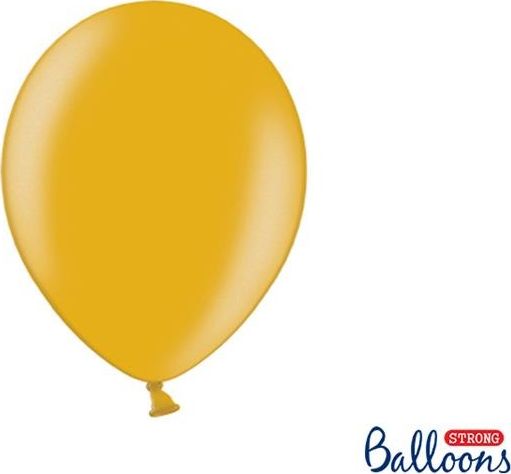 Party Deco Balony Strong, metallic złoty, 27 cm, 10 szt. uniwersalny