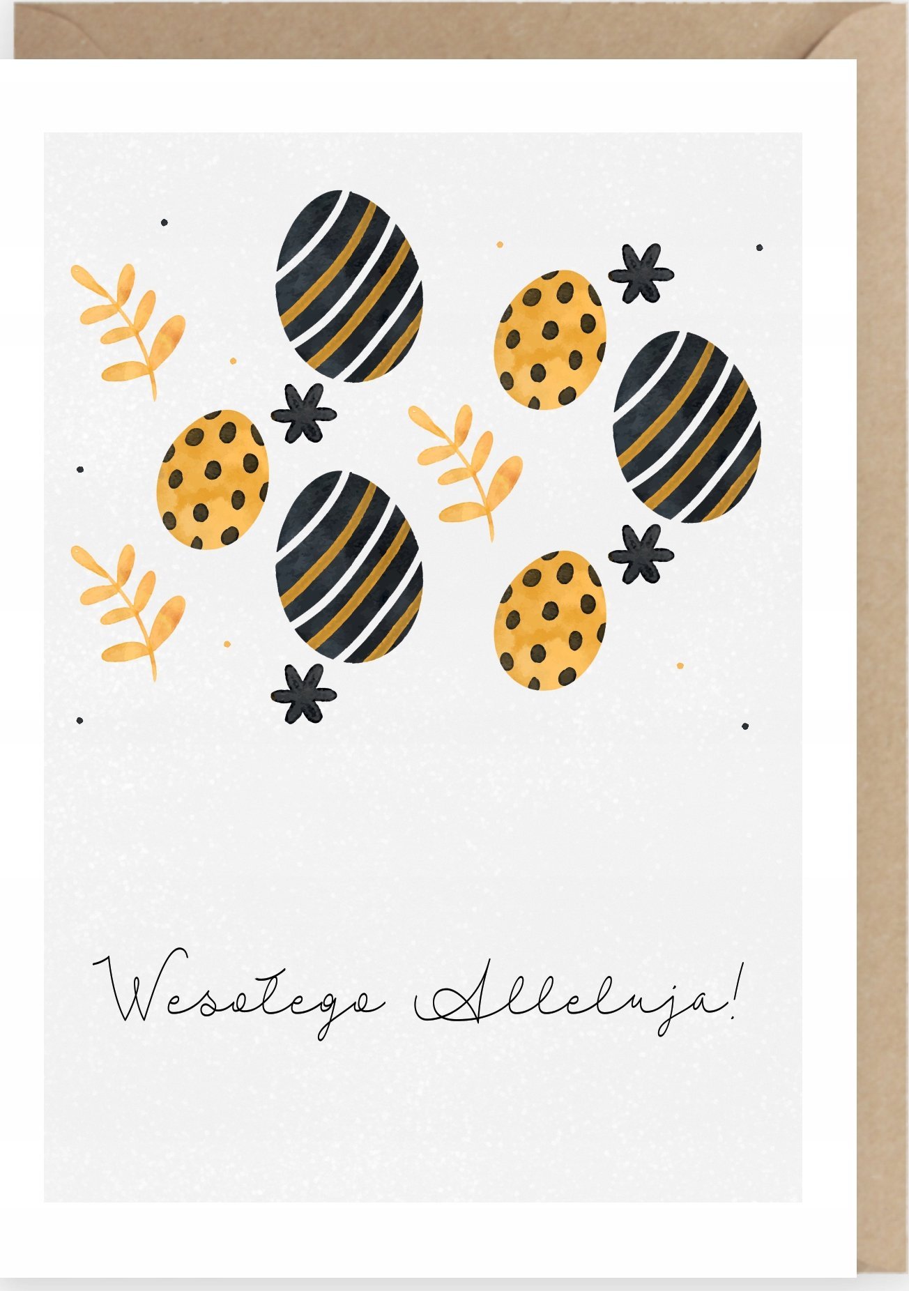 Cardie Kartka okolicznościowa Złoto-czarne.., eko K087