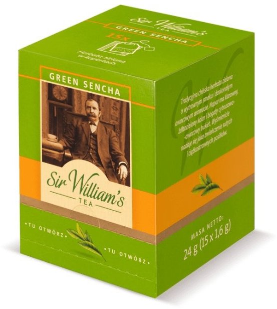 Sir Williams Zielona herbata Green Sencha 15 saszetek