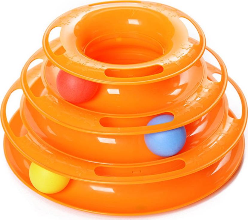 Mersjo Zabawka dla kota wieża z piłeczkami