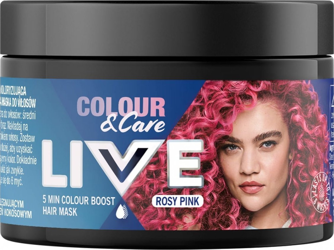 SCHWARZKOPF_Live Colour&Care 5 minutowa koloryzująca i pielęgnująca maska do włosów Rosy Pink 150ml