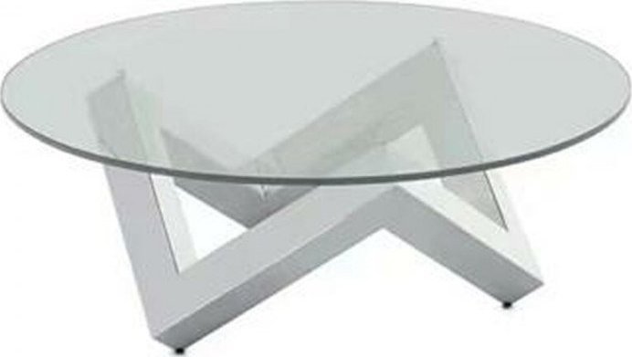 DKD Home Decor Stolik DKD Home Decor Stal szkło hartowane (90 x 90 x 45 cm)