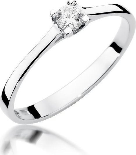 Best Diamonds złoty pierścionek z brylantem 0.15ct 15