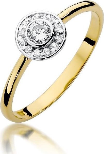 Best Diamonds złoty pierścionek z brylantem 0.21ct 23