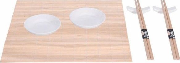 Dekoracja domu Zestaw do sushi 7 elementów beżowo biały