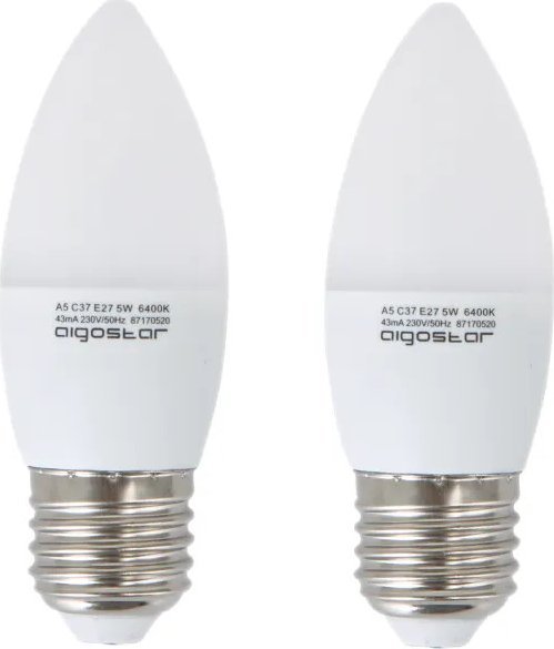 Aigostar Żarówka LED C37 E27 3W 2 szt. LED C37 E27 3W 2 szt.