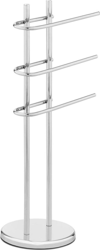 Uniprodo Stojak wieszak na 3 ręczniki wolnostojący podłogowy STAL CHROMOWANA