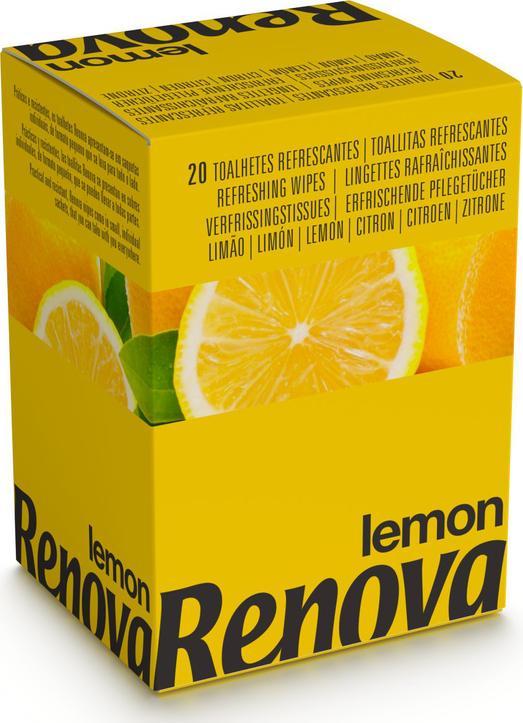 Renova Chusteczki odświeżające Renova o delikatnym zapachu cytryny 20szt