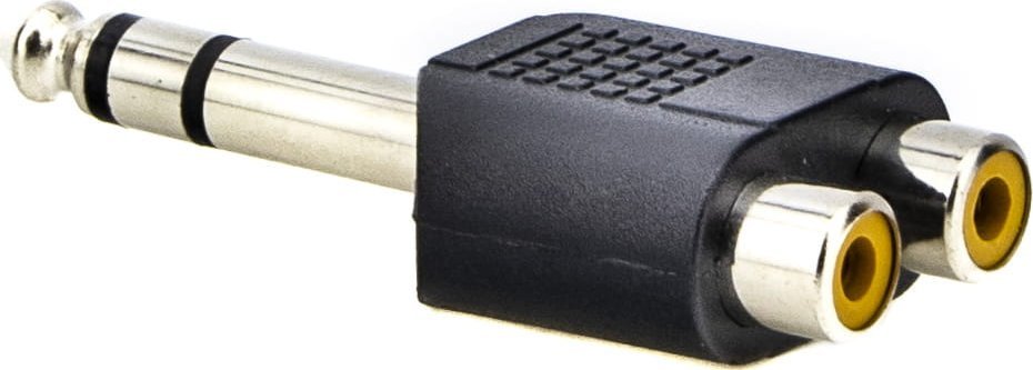 Adapter AV SwiatKabli Przejściówka / adapter stereo JACK 6,3mm męski na 2x RCA Chinch żeński
