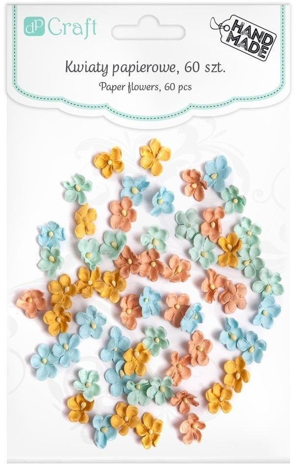 Papierowe kwiaty 60szt