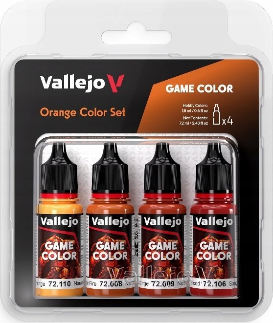 Vallejo Vallejo: 72.381 - Game Color - Orange Color Set 4 x (18 ml)