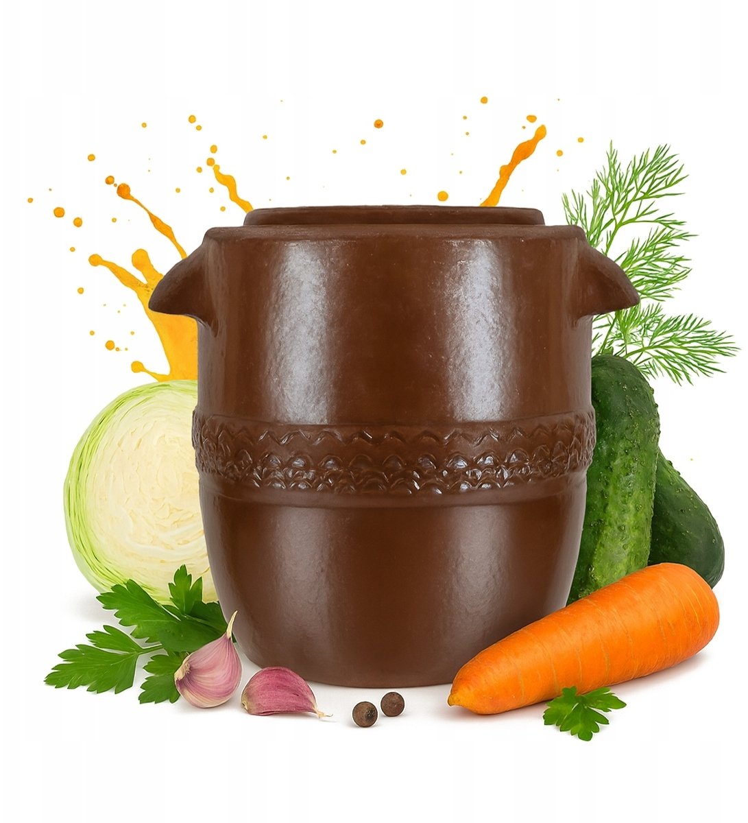 BECZKA KAMIONKOWA 20l tradycyjna kamionka DO KISZENIA OGÓRKÓW KAPUSTY