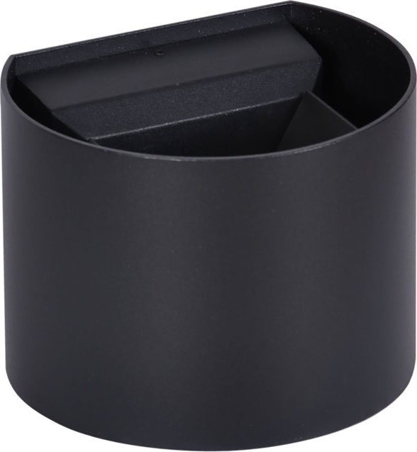 Kinkiet Lumes Czarny okrągły kinkiet ogrodowy LED - S336-Victos