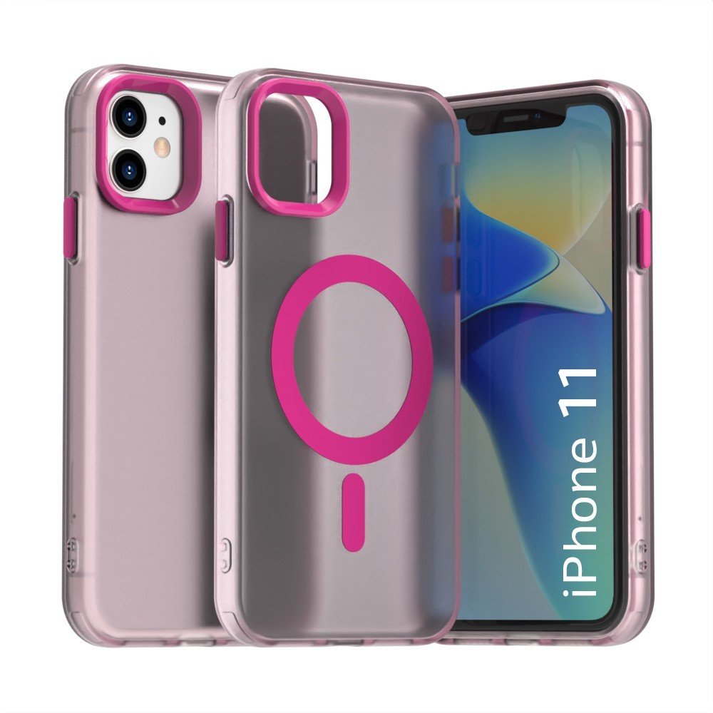 Etui matowe Supero Candycase Magsafe do iPhone 11, różowe