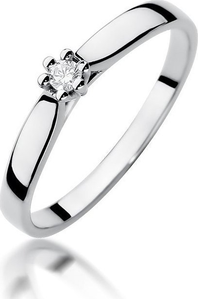 Best Diamonds złoty pierścionek z brylantem 0.04ct 17