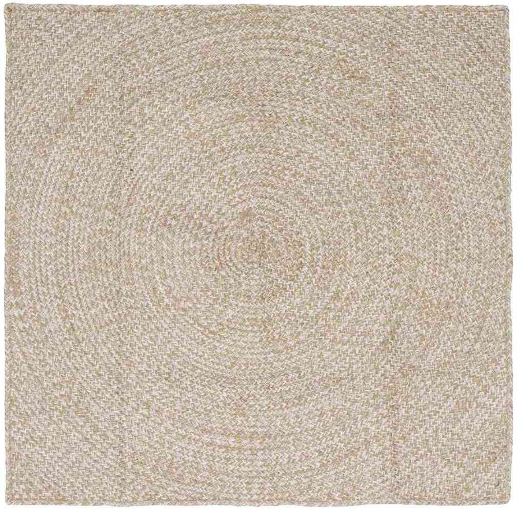 vidaXL Dywan Naturalny i biały 120 x 120 cm Juta