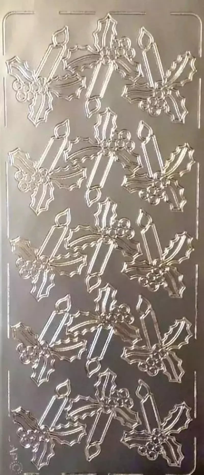 Stiker ażurowy 10x23cm srebrny