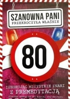 Yeku Karnet Urodziny 80 damskie JCX - 020