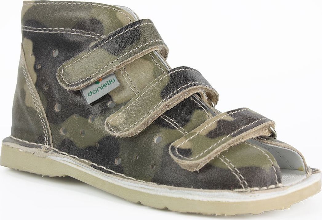 Danielki Obuwie chłopięce Danielki T105L profilaktyczne beż moro 23