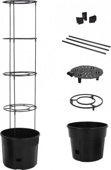 vidaXL Doniczka na pomidory, antracytowa, 39x150 cm, polipropylen