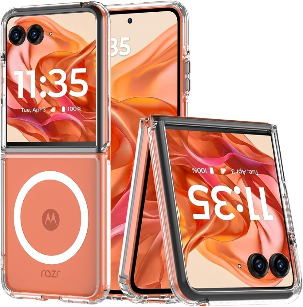 Etui Supero do Motorola Razr 50 Ultra, pomarańczowe