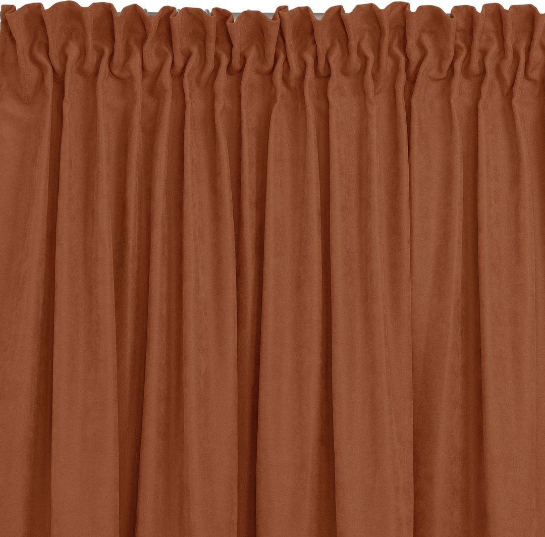 Homede Homede Zasłona MILANA szenilowa na taśmie smok 420x225 ruda wzór 5