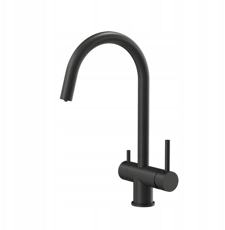 Sink faucet with connection for water filter Quadron CAREN, 3623512_BLM, carbon black