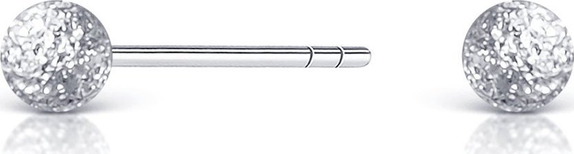 Irbis srebrne kolczyki kulki 3 mm Uniwersalny