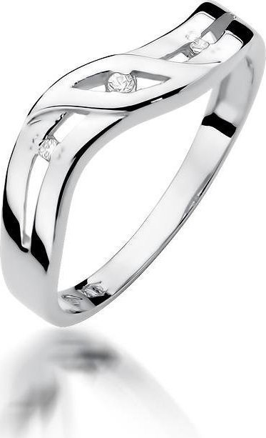 Best Diamonds złoty pierścionek z brylantem 0.02ct 15