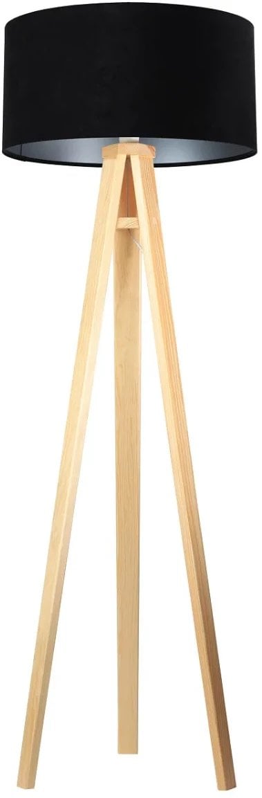 Lampa stojąca HOME 50 czarna/srebrna/sosna BPS KONCEPT