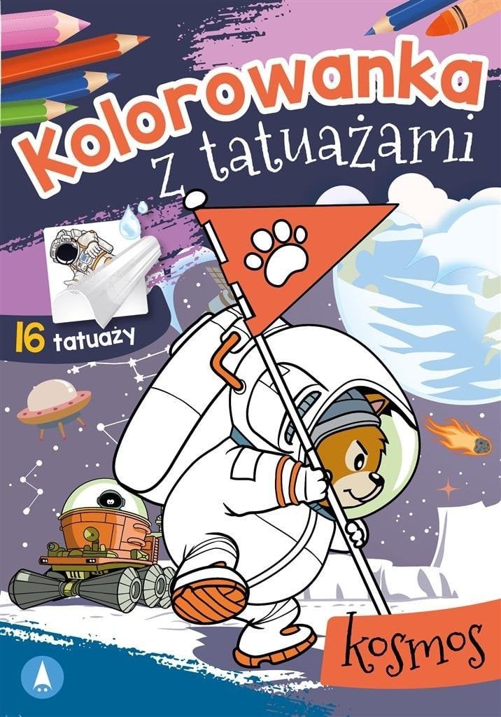 Skrzat Kolorowanka z tatuażami. Kosmos