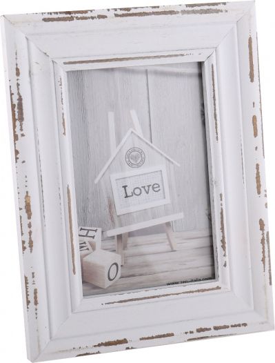 Ramka ramka na zdjęcia Rivoli 15 x 10 cm drewniana biała