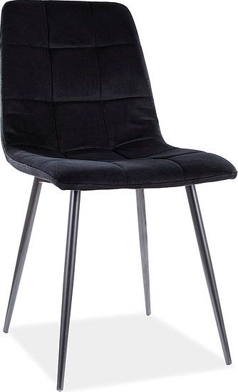 Signal Krzesło MILA MATT VELVET czarne