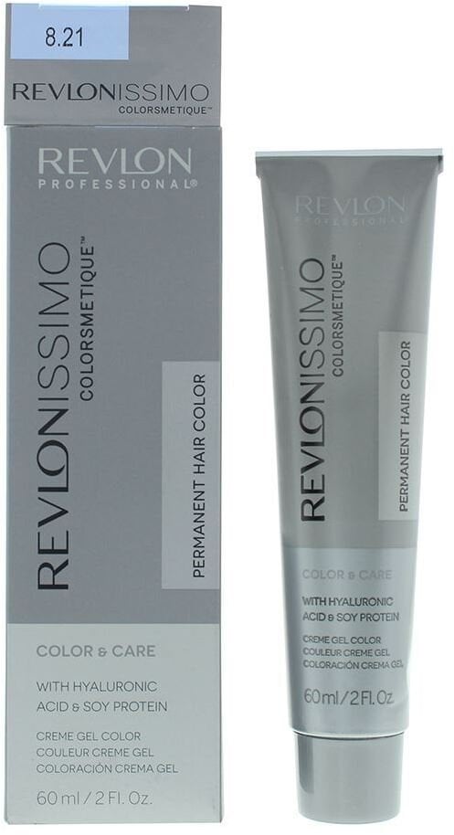 Revlon Revlonissimo Colorsmetique Hyaluronic Acid Permanent Hair Dye 8.21 Light Iridescent Ash Blonde 60 ml Unisex
