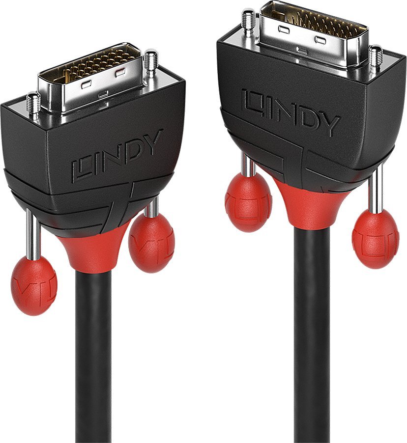 Kabel Lindy DVI-D - DVI-D 0.5m czarny (36250)