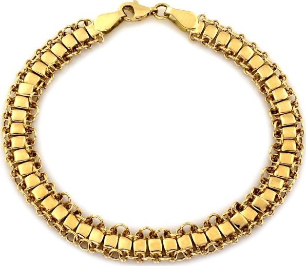 Lovrin Złota bransoletka 585 spleciona z ruchomych elementów