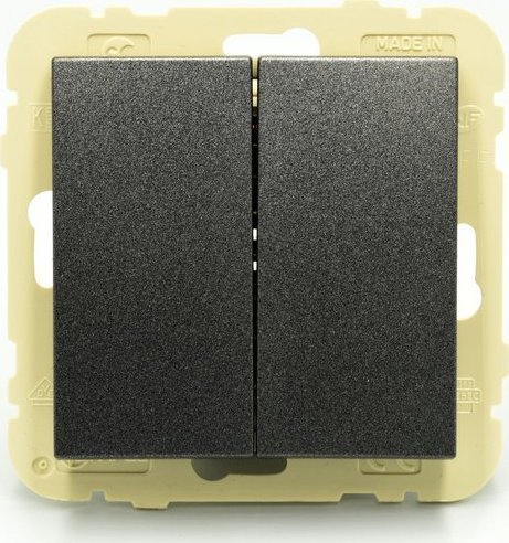 Efapel EFAPEL LOGUS90 ŁĄCZNIK ZWIERNY DZWONKOWY PODWÓJNY GRAFIT 90156 KWIS