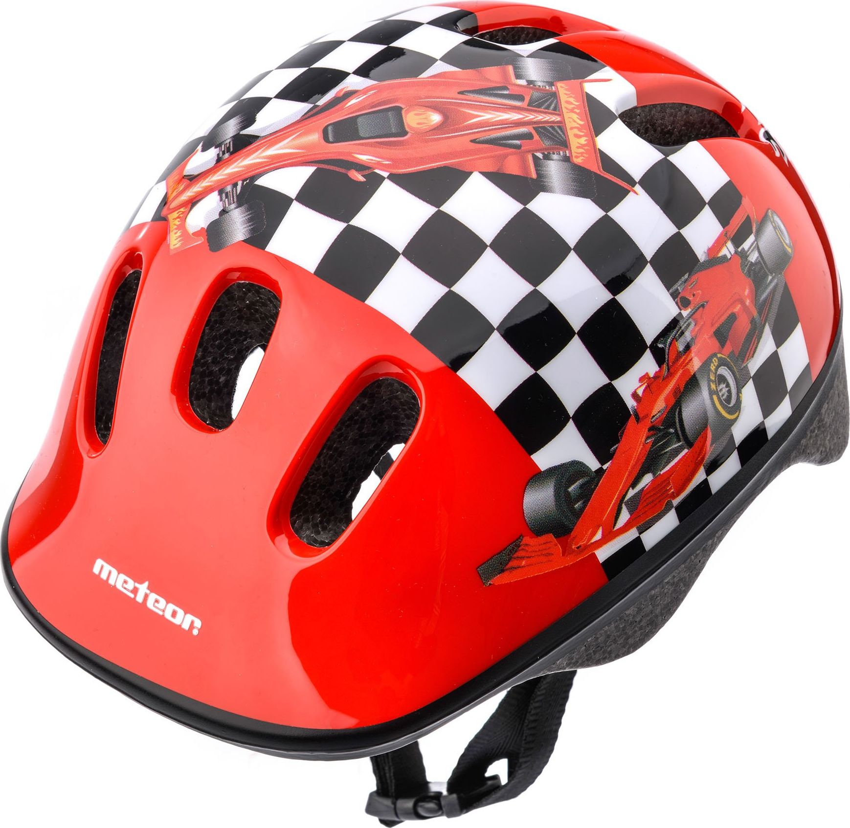 Meteor Kask ochronny, dziecięcy, rowerowy KS06 RACE TEAM Rozmiar 44-48