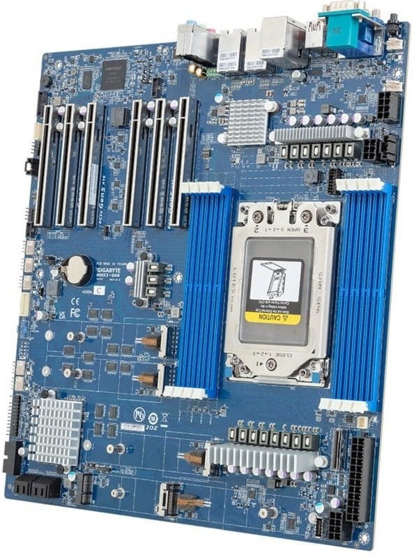 Płyta główna Gigabyte MH53-G40 1x sTR5 AMD ryzen Threadripper PRO 7000 WRX90 (8X DIMM, 4x SATA, 1x MCIO 8i, 4xM.2, 2x 10Gbe, E-ATX)