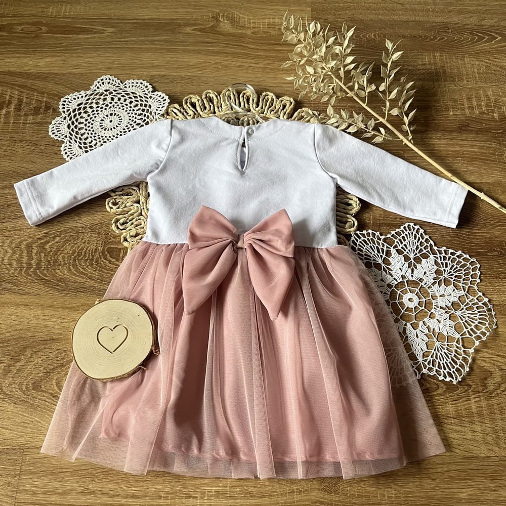 Mamatti Sukienka dziecięca kokarda tiul