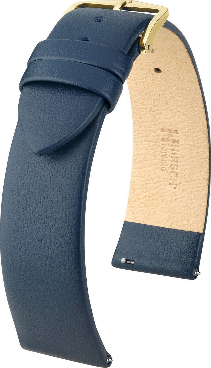 Hirsch Niebieski pasek skórzany 20 mm HIRSCH Toronto 03702080-1-20 (L)