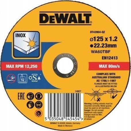 Dewalt DEWALT TARCZA METAL 125x1,2mm