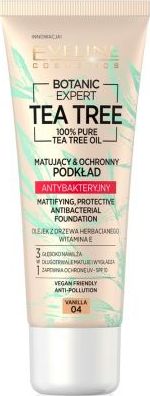 Eveline Botanic Expert Tea Tree matująco-ochronny podkład 04 Vanilla 30 ml