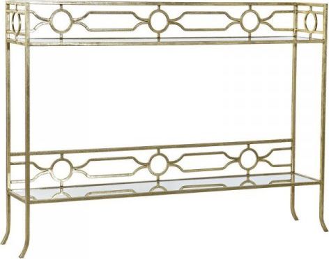 DKD Home Decor Konsola DKD Home Decor Metal Złoty Lustro (127 x 23 x 90 cm)
