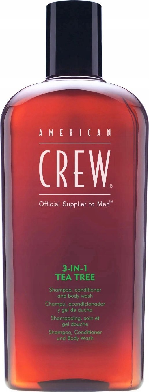 American Crew American Crew, 3-In-1 Tea Tree, Tea Tree Oil, Hair Shampoo, Conditioner & Shower Gel 3-In-1, For Moisturizing, 250 ml For Men