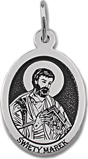 WĘC - Twój Jubiler Medalik srebrny z wizerunkiem sw. Marka MED-MAREK-01